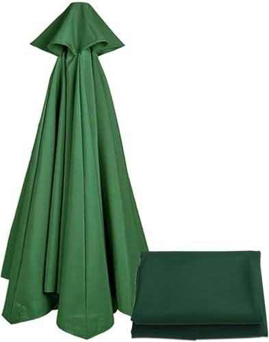 Telo Ombrellone 3x3 Ricambio 6 costole/ 8 costole,copertura di ricambio per ombrellone,Baldacchino Di Ricambio Ombrellone(solo baldacchino) Green,3M/6Ribs