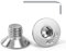 Tunejoy Tornillo Avellanado M8 x 10 mm Tornillos de Cabeza Avellanada Hexagonal de Acero Inoxidable A2 V2A Norma DIN 7991 con llave Allen Rosca Completa 20 Piezas