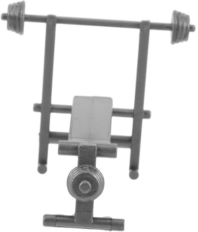 Abaodam Modell eines Fitnessgeräts Mini-Workout-Dekoration Puppenhaus-Fitnesszubehör puppenhaus Einrichtung Hantelbank für Trainingsbank Puppenhaus-Übungsspielset Trainieren Plastik