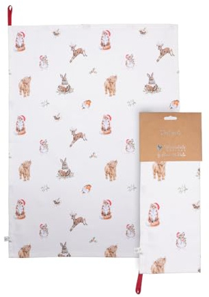 Wrendale Designs Geschirrtuch mit Winterwaldtiermotiven