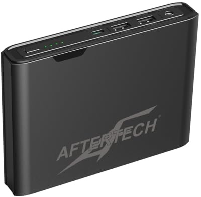 AFTERTECH Mini USV Powerbank Lithium Batterie 12V 6700mAh USBC Photovoltaik Eingang E2D3