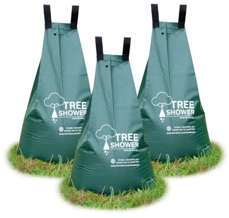 horizont TreeShower Bewässerungssack für Bäume 75l Wassersack für Bäume aus UV beständigem 400g/m² PVC, automatische Bewässerung bis zu 9 Stunden, Verbindung mehrerer Säcke, Diebstahlschutz (3)