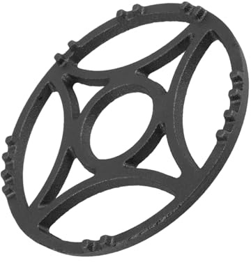 IMIKEYA Cast Iron Wok Support Ring for Gas Hob, Iron Burner Ring with Non-slip Support, Universal Fit Stove Rack for Kitchen Use, 17.5cm