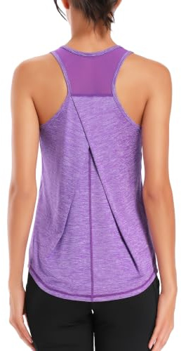 Dawnrole Workout Tank Tops Women Gym Sport Sleeveless Running Tops Yoga Shirts