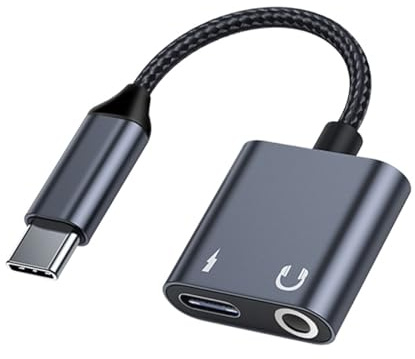 USB C to 3.5mm Jack Adapter with 60W Fast Charging, Type C Headphone Adapter for iPhone 16/15 Pro Max/15 Pro Samsung Galaxy S24/S23/S22/S21 Ultra Pixel 9/8/7 iPad Pro Compatible with Earphones & AUX