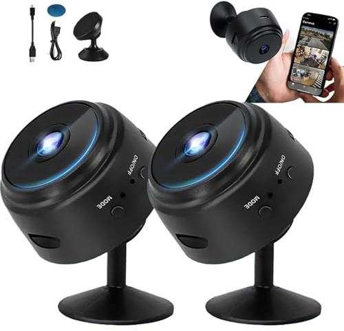Lonvgrt Guardhouse Watcheye Security Camera, Mini Guard Camera, Miniguard Magnetic Mini Security Camera, 1080p HD Secret Scope Hidden Camera with Audio Indoor/Outdoor Wireless(2set,16GB Card)