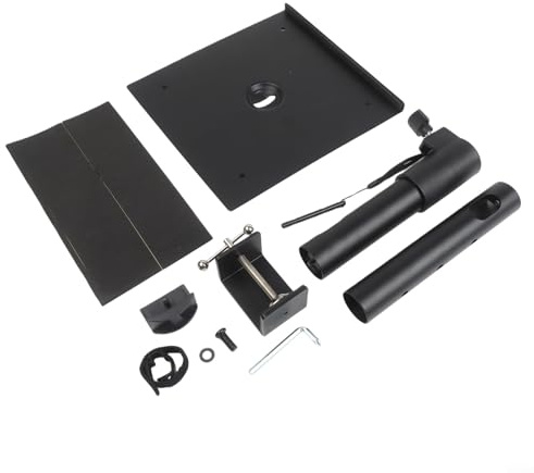 ComfyHarbor Clamp On Adjustable Speaker Stand With 360 Degree Swivel And Earphone Holders For Desk Use, Stable Platform To Enhance Sound Experience(Individually)