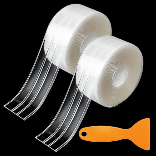 2 Rollen Dichtungsband Selbstklebend Wasserdicht Transparent 3.2mx38mm