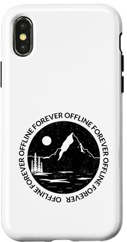 Hülle für iPhone X/XS Für Immer offline (Erklärung zur digitalen Entgiftung) (Naturgrafik)