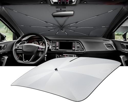 LUWU [Mejorado] Parasol Coche Compatible con Seat Ateca FR Facelift 2017-2025 / Cupra Ateca 2021-2026 Parabrisas Plegable Parasol para Coche Protección UV y Calor Accesorios Ateca