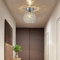 DAXGD Lampara Techo, Cristal Plafon Techo, Lamparas de Techo Salon E27 para Pasillo, Escalera, Entrada, Habitación Diá 18cm