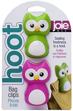 Joie Kitchen Gadgets 10117 Joie Hoot-Juego de 2 Bolsas de búho, Bag Clips, Owl