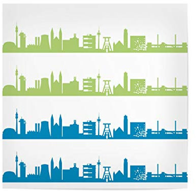 artboxONE Poster 20x20 cm Städte Ruhrpott 02 Bicolor - Bild Ruhrpott City Colour-Blocking