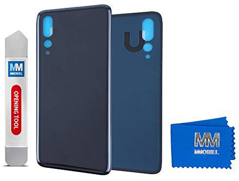MMOBIEL Tapa de Bateria Cubierta Trasera de Vidrio Compatible con Huawei P20 Pro 2018 6.1 pulg (Negro)
