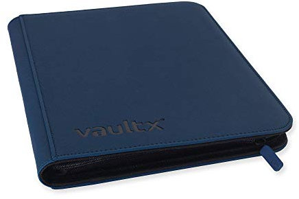 Vault X 9 Pocket Trading Card Zip Binder, 360 Cards, Premium Exo-Tec Album Material, 20 Side-Loading Pages, Folder for Collectible Games, Sports, TCG (Blue)