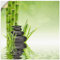 ARTland Wanddeko Wandtattoo selbstklebende Vinylfolie 100x100 cm Asiatische Motive Zen Spa Wasser Steine Bambus R2PR