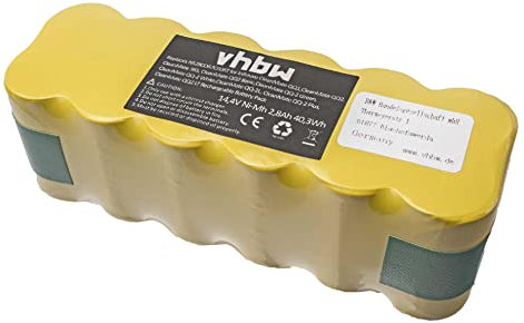 vhbw 1x Akku kompatibel mit Aircraftvacuums Pilot Zen, Pilot Lux Home Cleaner Heimroboter (2800 mAh, 14,4 V, NiMH)