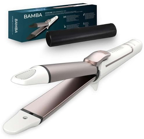 Cecotec Plancha de pelo Bamba RitualCare 1000 HidraProtect 2in1. Plancha y Tenacilla, Revestimiento de Turmalina, Tecnología Pro Ionizer, Calentamiento Ultrarrápido, Temperatura entre 140 y 220 grados