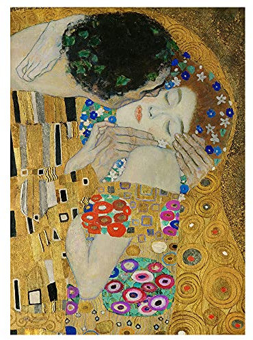 Legendarte - Cuadro Lienzo, Impresión Digital - El Beso (Detalle) - Gustav Klimt - Decoración Pared cm. 50x60