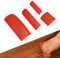 WENRERO Holzmaserung Werkzeug, 4 Stück Holzmaserung Schablone Maserierwerkzeug Gummi Malwerkzeug Holzmaserung Langlebig Wood Grain Design Decorating Tool für Wände, Möbel (Rot)
