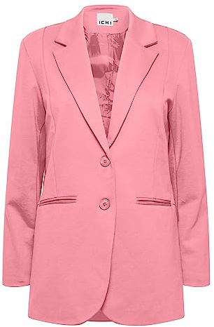 ICHI IHKATE SUS OVERSIZE BL Damen Blazer Longblazer Jacke Long-Blazer mit Knöpfen Stretch und Reverskragen, Größe:XL, Farbe:Chateau Rose (172120)