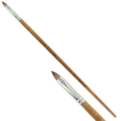 KUM - Acryl- und Ölpinsel Wood Line Katzenzunge Größe 8 | Malpinsel für Künstler, Künstlerbedarf für Acrylmalerei und Ölmalerei