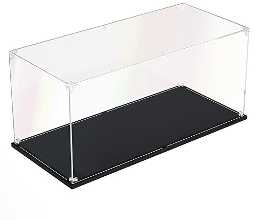 Clear Acrylic Display Case, Self-Assemble Showcase for Collectibles, Action Figures, Dolls- Alternative Glass Box for Commemorative Gifts (17.7x8x8 inch, 45x20x20 cm)