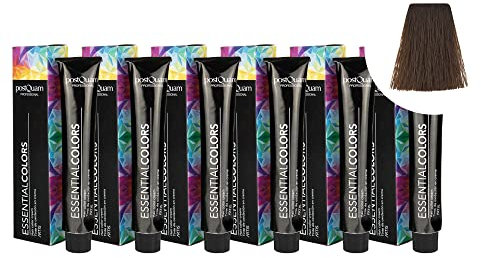 PostQuam - Pack de 6 Tintes de Peluqueria Profesional de Elevado Poder Cubriente | Tinte Permanente 100% Cobertura de Canas Garantiza Color Natural Uniforme y Duradero - Más de 90 Colores Disponibles