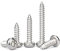 FandWay Torx-Flachkopf-Blechschrauben, M4 x 16/20/25/30/40 mm, Sicherheits-Diebstahlschrauben, 304 Edelstahl-Blechschrauben, Rundkopf-Holzschrauben, Sortiment mit 1 Bit (je 25 Stück)