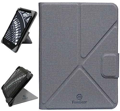 Étui Universel pour 7'' Kindle Colorsoft Signature Edition 2024/7'' Paperwhite 2024/6.8'' Paperwhite 2021, Paysage et Portrait Mode (Gris)