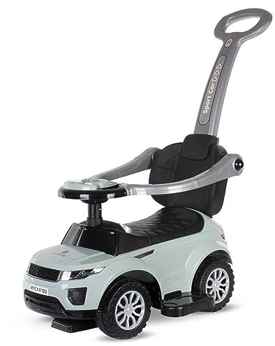 Voiture pour Enfants 4en1 Voiture à Pousser et à Glisser à partir de 2 Ans avec klaxon et Musique, Espace de Rangement sous Le siège (Sauge)