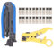 Kit de Sertissage de Câble Coaxial, Kit D'outils de Compression Coaxiale, Ensemble de Sertisseuse de Câble Coaxial avec 20 Connecteurs F RG6, Pince à Sertir de Câble Coaxial