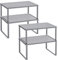 SONGMICS Especiero, Estante para Especias, Organizador para Armarios, para Mostradores, Elevador de Estantes, Apilable, Ampliable, Juego de 4 Estantes Metálicos para Cocina, Plata KCS006S01