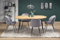 Design Esstisch oval HA-200 Eiche Gold - Schwarz matt ausziehbar Tisch, Farbe:Eiche Gold - Schwarz matt