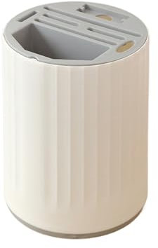 dijiusidy Moisture-proof Knife Block Set Stabilizes Rotation | Easy To Access Kitchen Knives Sets With Block Plastic Neatly Stored, White Grey