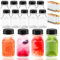 XIANGLONGY 14 PCS 120ml Shot Bottles, PET Plastic Small Bottles with lids, Juice Shot Bottle with lids, Reusable, Comes with labels, Suitable for Various Homemade Drinks and Various Seasoning Powders