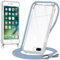 Oelrstfe Funda para iPhone 8 Plus/iPhone 7 Plus con Cuerda, Transparente TPU Suave Silicona Carcasa con Correa Colgante Ajustable Collar para iPhone 8 Plus, Azul