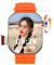 XINDADA New CDS9 Ultra Android Smart Watch New S9 Ultra 4G Network SIM Card Amoled GPS WiFi Gooogle Play Store Health Monitoring Men Women (4+64gb,Orange)