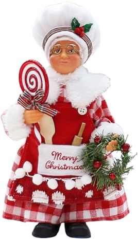 LICHENGTAI Traditionelle Santa Claus Figur, 30CM Stehend Ornament Heimkamin Tisch Statue Deko für Tischplatte Figur Ornamente Weihnachtsfeier