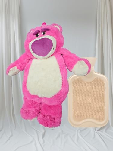 Angel,Stitch, Lotso, Sully, Groot, Cow Hide, Gizmo, Angel, Unicorn, Hot Water Bottle, Plush in Plush Toy Shape, Hot Water Bottle, Approx. 40-50 cm (Lotso)