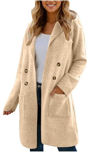TTFDJG Damen Jacke Übergang Übergangsjacke Damen Frühling Lang Jacke Übergang Damen Winterjacke Große Größen Hemdjacke Damen Wintermantel Damen Lang Trenchcoat Mantel Mit Gürtel Damen