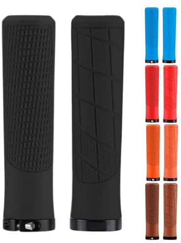 Andinus Fahrradgriffe MTB/City – Ergonomisch, mit oder ohne Klemme, Materialien (80033-BLACK)