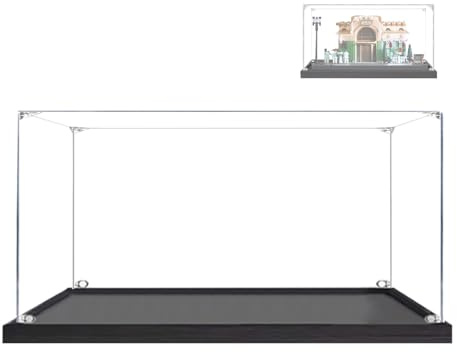 BOOVAX Vitrine für Lego 10362 - Acryl Klar Schaukasten für [Französisches Café] - Vitrine - 35x15x20cm | 2mm