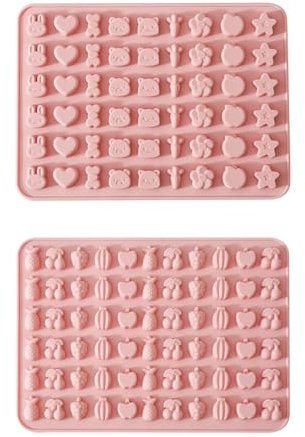 KWKPR 2 Pezzi di Biscotti da Forno Tappetino da Forno in Silicone, Frutta e Animali, Antiaderente Stampi in Silicone per Biscotti