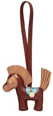 Aigner Leder Taschen-Anhänger Pferd, Braun