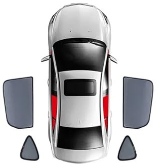 SANDSIS Auto Sonnenblende Für Toyota Für C-HR AX10 Für CHR Für CH-R 2016-2023 Auto-Sonnenschutz Vorne Hinten Seitenfenster Sonnenschutz Frontscheibe Sonnenschutz(Rear Triangular)