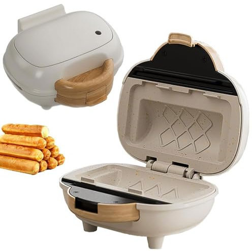 Corn-Dog-Maker, Hot-Dog-Käsestangen-Presseisen, 500-W-Würstchenrollenmaschine, multifunktionale elektrische Frühstücksmaschine mit antihaftbeschichteten Keramikglasurplatten, for Würstchen, Hot Dog