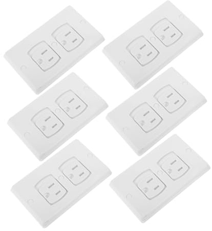 INOOMP 6pièces Cache-prises Murales Avec Fermeture Automatique Pour Sécurité Garçon Fille Protections Prises Électriques Anti-garçon Fille