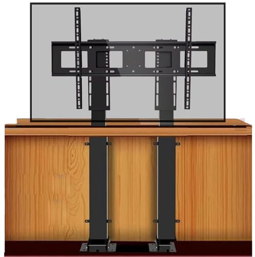Soporte de Suelo para TV LCD - Soporte motorizado para TV, Soporte telescópico de elevación automática, con Control Remoto e Interruptor y función de Memoria Inteligente, para 55-100 Pulgada