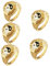 5 Stück Chinesischer Titanstahlring für Herren Trendiger Bagua Ring Modisches Accessoire für Besondere Anlässe Goldfarbe Komfortabler Sitz für Fingergrößen